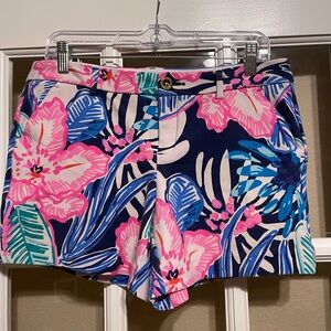 Lilly Pulitzer Pink and Blue Floral Women's Shorts